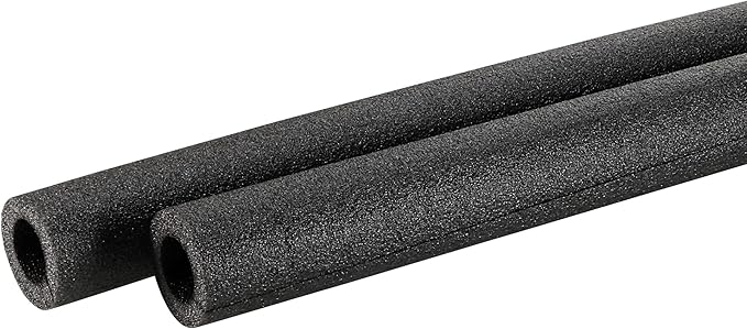 MECCANIXITY Foam Tube Sponge Protective Sleeve Heat Preservation Black Sleeve Polyethylene Pipe 20mm(0.78 Inch) ID for Pipe Insulation, Pack of 2