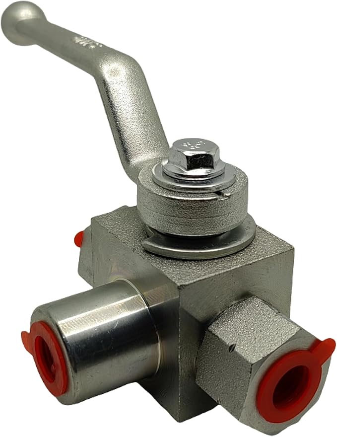 LX Hydraulic High Pressure 3 Way Ball Valve 3/8" NPT 7250 PSI (500 bar) Hydraulic Valve Shut-Off KHB3K Hydraulic Ball Valve