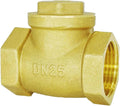 1" NPT Swing Brass Check Valve DN25, Horizontal One Way Check Valve to Prevent Water Backflow for Sump Pump and Air Compressor
