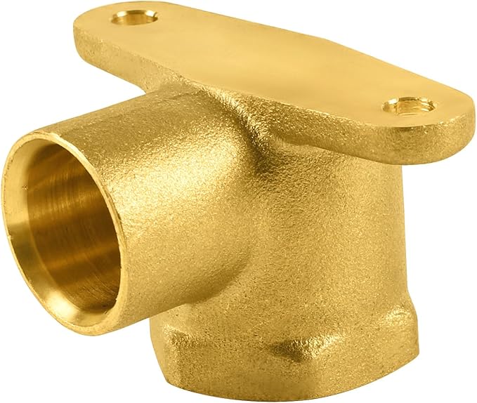 5-Pack EFIELD 1/2"FPT x 1/2"Sweat Brass 90-Degree Drop Ear Elbows for Copper Pipe Connection