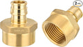 EFIELD Pex A Full Flow Expansion Brass Fitting 3/4 in x 1 in Female NPT Adapter, ASTM F1960 For Pex Tubing Pipe - Pack of 2,(PEX1960135-2PCS)