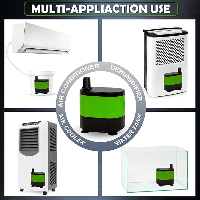 Automaitc Condensate Pump Small Sump Pump For Air Conditioner Dehumidifier Swamp Cooler Pump Evaporative Air Cooler Green-2