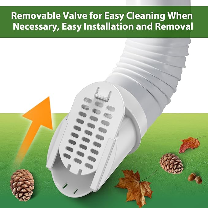 4” Slope Drainage Grate Cover, Rain Diverter, Drainage Grate Yard Drain, Drain Emitter for Sump Pump Discharge & Downspout Extensions, Fit 4" SCH 40, 4" SDR 35, 4" & 3" Corrugated Pipe, 2 Pack-White