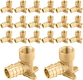 (20-Pack) Seelink PEX-A Expansion Fittings, PEX-A 3/4" x 1/2" Female NPT Drop Ear Elbow, Brass Expansion Pipe Fittings, ASTM F1960