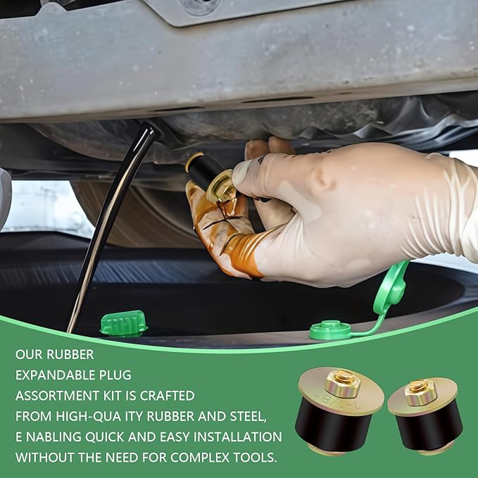 8pcs Expandable Freeze Rubber Plugs, 4 Sizes Automotive Rubber Freeze Frost Expansion Plugs Fit Hole 3/4" 7/8" 1" 1-1/8" (19mm - 31mm)