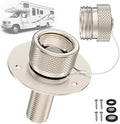 All Metal RV City Water Inlet with Check Valve RV water inlet -rv water fill inlet Leak Proof & Universal Fit for RV Camper Motorhome Trailer Marine -Nickel