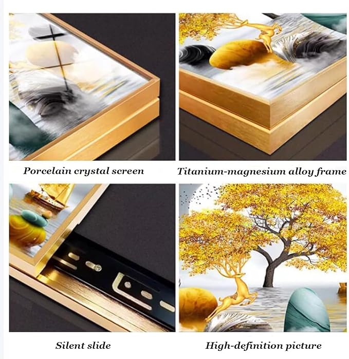 Fuse Box Cover Cabinet, Breaker Box Cover, Decorative Painting of Electricity Meter with Clock, Wall Mounted Hide Electrical Panel Cover Decorative,G,50x70cm