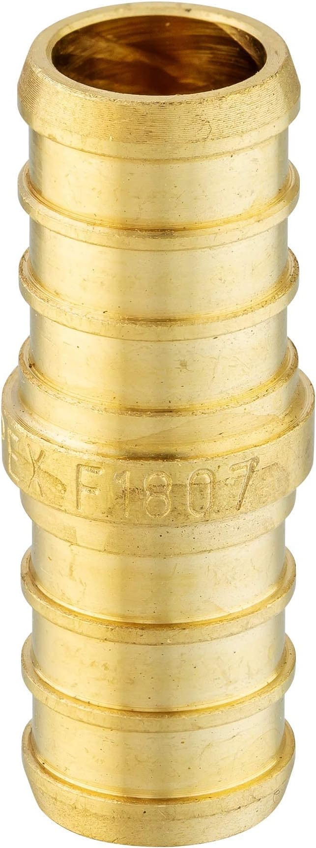 (Pack of 20) EFIELD Pex 1/2 Inch Brass Coupling Crimp Fittings for Pex Piping,(PEX1807002-20PCS)
