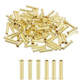 PATIKIL 1/8" Brass Compression Fittings,100Pcs Compression Insert Tube Fitting for Connecting Air, Fuel, Water, Oil and Inert Gases Lines