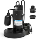 Acquaer 1/3 HP Sump Pump, 3040 GPH Submersible Clean/Dirty Water Pump with Automatic Float Switch and 10ft Power Cord Sub Pump for Basement, Pool, Pond, Drain, Flooded Cellar, Aquarium and Irrigation
