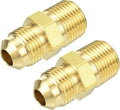 uxcell Brass Tube Fitting, 3/8O.D x 3/8NPT Brass Flared Pipe Adapter Fittings Reducing Nipples Connector, Half Union Gas Adapter for Pipe Connections, Hydraulics, Refrigeration
