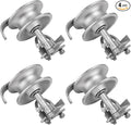 Sliding Gate Rollers, 5" Galvanized Steel Pipe Track Wheels for Chain Link Sliding Gates, Fits 1-7/8" and 1-5/8" Gate Frames & Track Pipes, Single U Bolt Hardware, Pack of 4