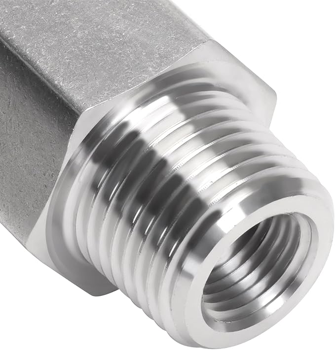 Air Check Valve - 1/2" NPT Female x Male High Temperature Stainless Steel Hex One Way Valve For Air
