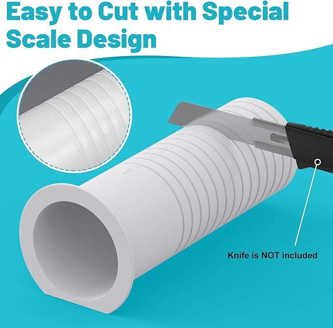 Mini Split Cover Wall Sleeve for AC Line Set, Line Set Covers for Outside Units, Mini Split Line Set Cover for Air Conditioning Systems, AC Sleeve Through The Wall, Pipe Accessories