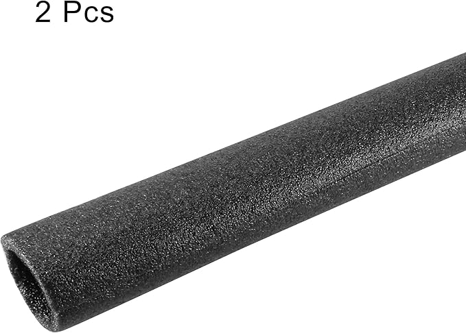 MECCANIXITY Foam Tube Sponge Protective Sleeve Heat Preservation Black Sleeve Polyethylene Pipe 30x40mm(1.2x1.57 Inch) for Pipe Insulation, Pack of 2