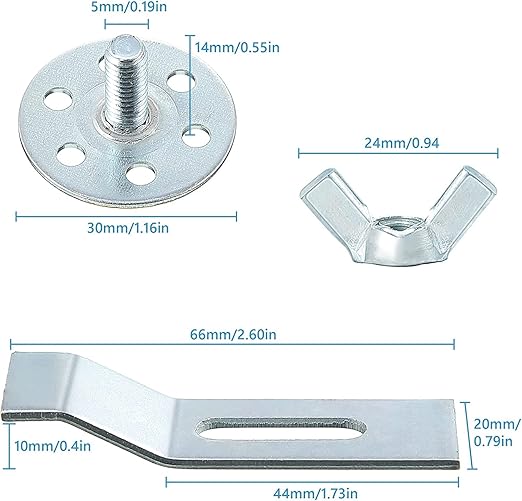 Enhon 24 Pack Sink Clips Kit, Undermount Sink Clips, Sink Mounting Kit Bracket, Installation Repair Hardware Clips Fastener Support for Kitchen or Bathroom Sinks (Silver)