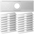 Blulu 24 Pcs New Construction Mounting Plate 4/6 Inch LED Recessed Lighting Kits for LED Bar Light Mounting with Notches Housing Flat Steel Rough in Bracket Fixture