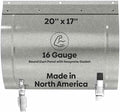BEST 20″ x 17″ Round Duct Access Panel With Neoprene Gasket, 16-Gauge Steel HVAC Duct Access Door, Plated Steel Pull and Catch, Mill/Aluminum Finish, Economical Access to Round Ducts, BA-RD-5090