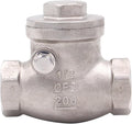 1/2 Inch Swing Check Valve - WOG 200 PSI Stainless Steel SS304 CF8M NPT