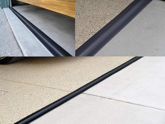 16.5Ft Universal Garage Door Bottom Threshold Seal Strip DIY Weather Stripping Replacement，Not Include Sealant/Adhesive (Black)