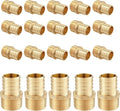 (20-Pack) PEX Fittings, Pex 3/4"x1/2" Male Threaded NPT Adapter, Brass Crimp Fittings, for PEX Tubing Pipe Plumbing, ASTM F1807(PEX1807279)