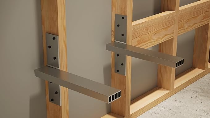 The Original Granite Bracket 36 in. x 14 in. x 4 in. Floating Shower Bench Kit with Concrete Mesh Board and Original Shower Bench Bracket Ready to Tile Shower Seat (1 Count)