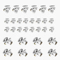 30-Pack GUOFIS Angle Stop Valve with Dual Compression Outlet,1/2" Fip Iron Pipe Inlet x (3/8" x 3/8") Outlet Shut-off Valves(1/4 Turn,Chrome)(VALVE369-30Pack)