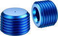 EVIL ENERGY 1/8" NPT Plugs Aluminum Socket Allen Head Blue, Pack of 2