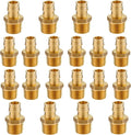 20 Pack PEX-A Fittings,1"x 1" Brass Expansion Male NPT Adapter,F1960 Male Threaded Adapter for Pex A Tubing, Copper(PEX1960019-20Pack)