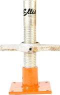 Ellis Manufacturing Co. 10K Leg Shore Frame Leveling Screw Jack, Forged Wing Nut, 3/8" Steel Base, 1-7/8" Acme Screw, Galvanized Finish, Heavy-Duty Construction, 12"