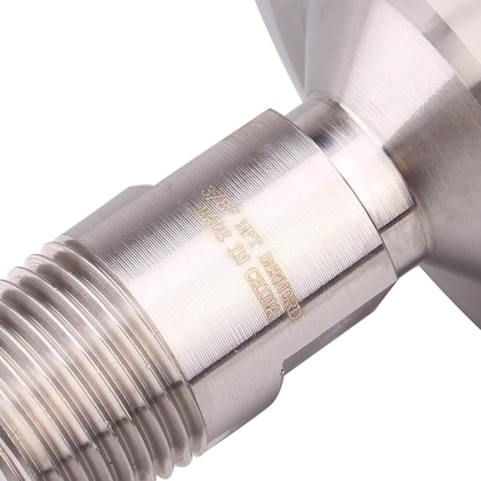 DERNORD 1.5''Tri clamp Adapter to 3/8 inch MNPT Thread Ferrule Sanitary Pipe Fitting