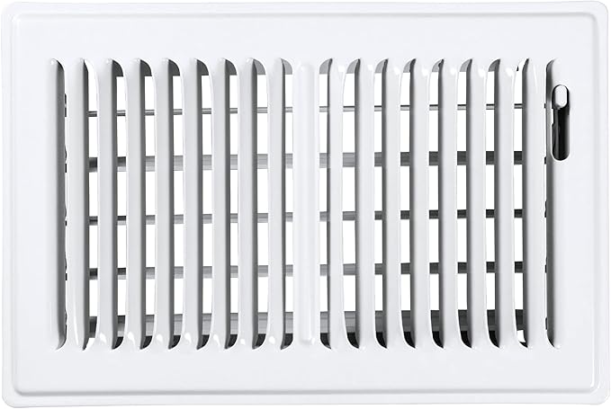 Shoemaker 6x12 Floor Register – Glossy White Heavy Duty Metal Floor Vent Cover for Home Floors - Premium Forced Air Vent Covers