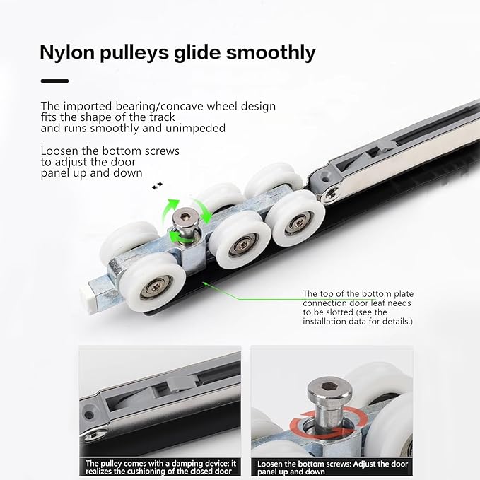 90°Rotation Invisible Pivot Hinge,154LBS Load-Bearing Heavy Duty Hardware for Bookcase, Murphy Door Glass Door, 2 Sides Opening Revisable Door Hardware(Door not Included
