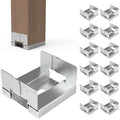 12 PCS 4x4 Post Anchor Base Adjustable Wood Post Brackets, Metal Post Base Holder for Concrete for Deck Patio/Gazebo/Pergola,Adjustable Galvanized Post Bracket