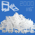 Tile Leveling System 1/16" Spacers Tile Leveler clips 2000pcs DIY Tile Leveling Spacers Tile Leveling System for Professional Ceramic and Stone Installation