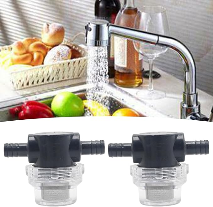 1/2 Inches Water Pump Strainer 2PCS for 12V DC 80 PSI Camper Marine Boat Lawn, 80 Mesh Filter