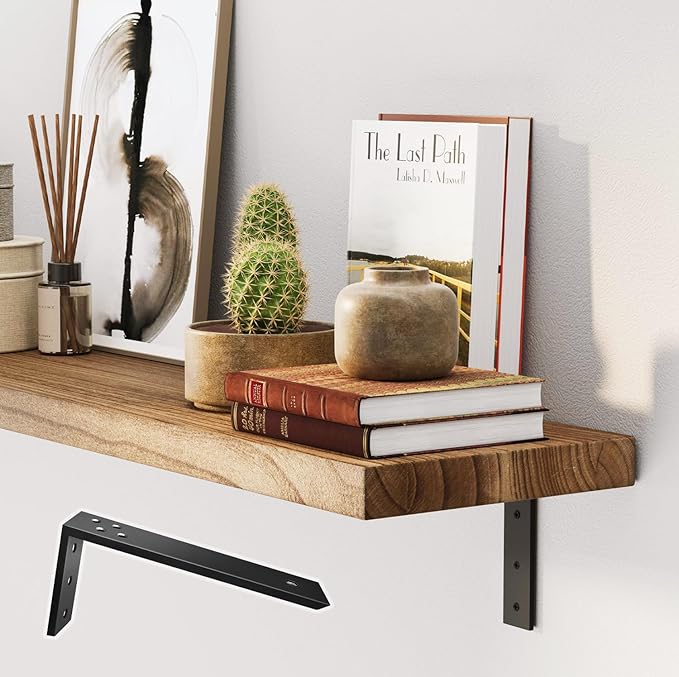 Countertop Support Brackets 2 Pack L Bracket Countertop Brackets 12" x 6" x 2.5" Heavy Duty 3/8" Thick Shelf Brackets Metal Corbels L Shape Bracket for Wood Shelf/Quartz/Granite/Concret Countertops