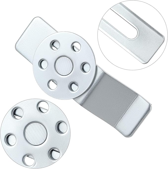 QWORK Sink Clips, 12 Pack Undermount Sink Mounting Bracket, Heavy-Duty Support Clamps for Kitchen & Bathroom Sinks Repair Kit, Silver