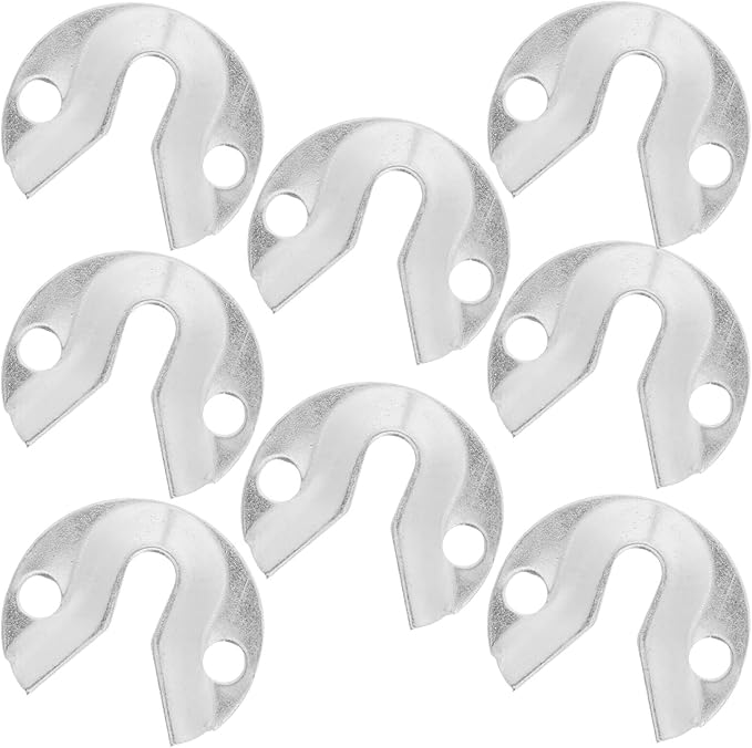 8pcs Heavy Duty Metal Keyhole Hangers Flush Mount Bracket Kit for Picture Frames Mirrors Artwork Wall Mounting Furniture Connectors with Screws