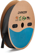 Chanzon 1pcs 25/32" (20mm) 2:1(25M Total Length) Heat Shrink Tubing 2:1 Ratio Black Polyolefin Sleeving Wrap Shrinking 2 to 1 2:1 80Ft Roll