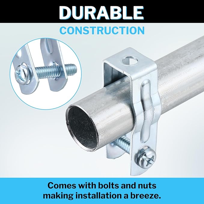 25 Pcs EMT Conduit Hanger with Bolt,Insulated Supports or Threaded Rods,Metal Galvanized Conduit Clamps Strut Straps and Hangers Rigid Pipe Fittings Mounting(3/4 Inch)