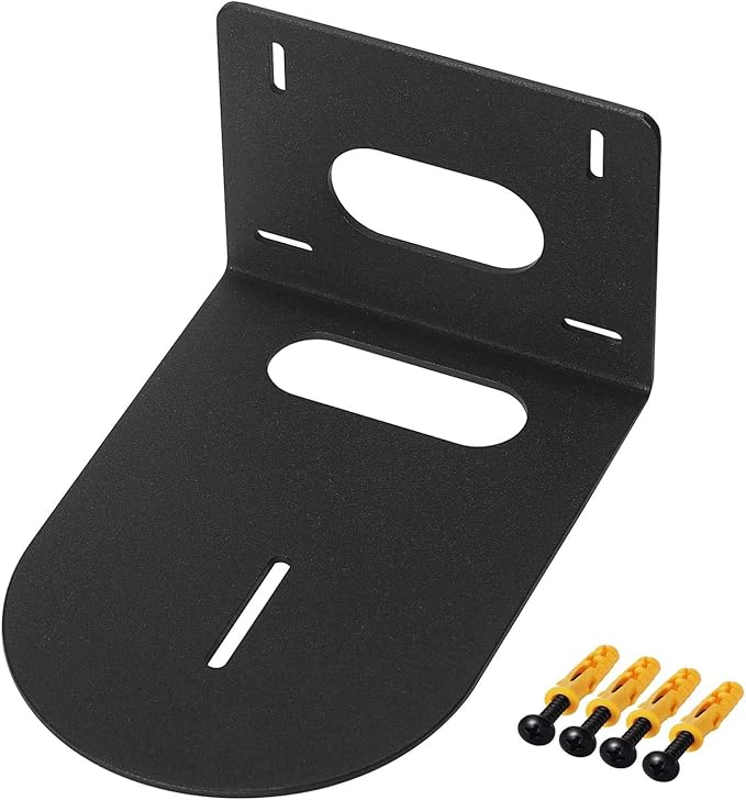 Camera Wall Mount Bracket, Universal Security Camera Mounting Holder, Small Universal Wall Mounting Bracket for Hanging Small Select Surveillance Cameras or Speaker, Black Color