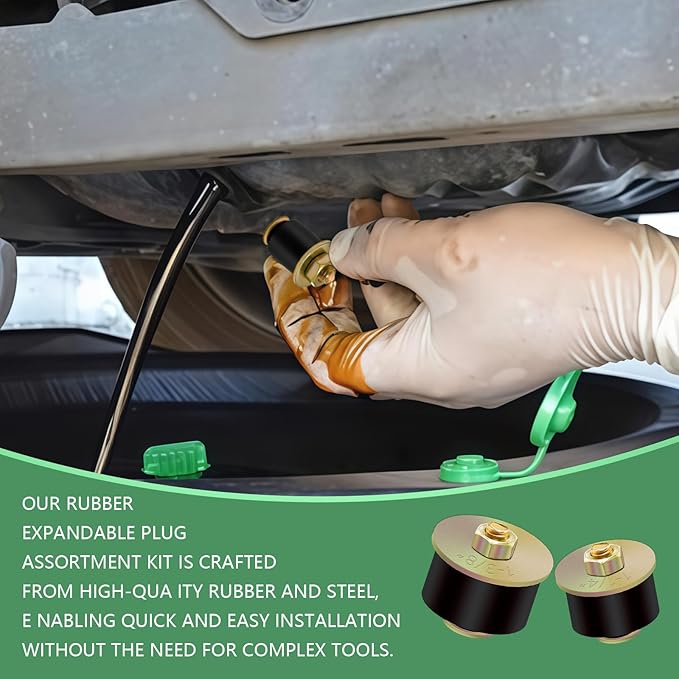 22pcs Expandable Freeze Rubber Plugs Assortment Kit, 8 Sizes Automotive Rubber Expansion Freeze Plugs Fit Hole 3/4" 7/8" 1" 1-1/8" 1-1/4" 1-3/8" 1-1/2" 1-5/8"