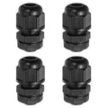 MECCANIXITY 4 Pcs M12 Cable Gland, 4.5-8mm Wire Hole Waterproof Nylon Joint for Cable Fixing, Wiring, Repairing, Gland Replacement, Electrical Appliances, Black