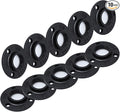 1" Antirust Black Painted Floor Flange, 10 Pack Malleable iron Pipe Fittings for Industrial vintage style, Flanges with Threaded Hole for DIY Project/Furniture/Shelving Decoration (10, 1")