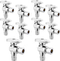 10-PCs HeSun Expansion Pex Angle Stop Valve, 1/2" Pex-a x 3/8" OD Compression Outlet, 1/4 Turn Shut Off Valve for Bathroom,ASTM F1960(VALVE094-10)