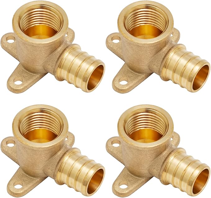 SUNGATOR 4-Pack PEX 3/4" x 1/2" Female NPT Drop Ear Elbow, from PEX to Threaded Pipe