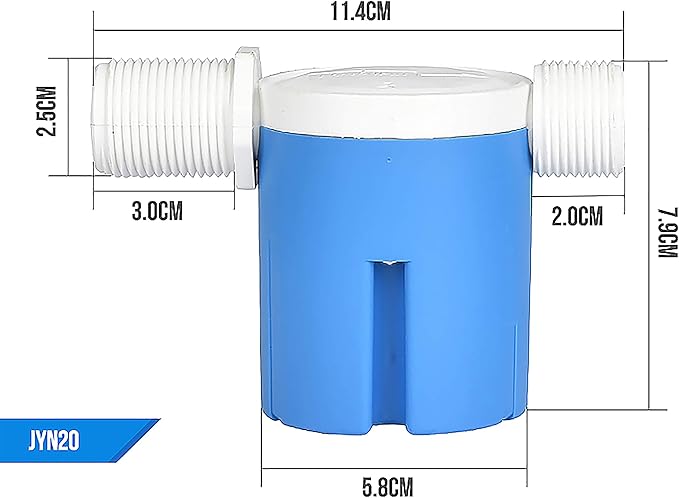 3/4" Automatic Water Level Control Valve - Inside Type, Side Inner Auto Float Valve for Water Tank, Solar Energy, Auto Pot, Aquarium