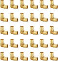30-Pack EFIELD Barb Crimp Pex 1/2 inch X 1/2 Inch 90 Degree Elbow Brass Fittings For Pex Pipe/Tubing Connection,(PEX1807055)