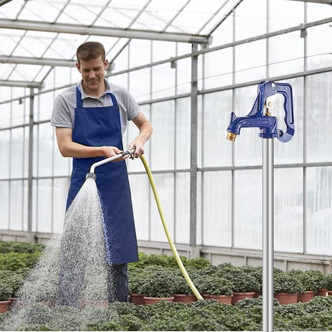 VEVOR Frost Proof Yard Hydrant, 4.25 FT Freeze-Proof Outdoor Faucet with 24" Bury Dept, 3/4" NPT Pipe Connection & 3/4" NH Hose Coupling, Heavy-Duty Cast Iron Hydrant for Yard, Garden, Farm Irrigation